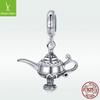 Mysterious Sterling Silver S925 Ladies Search Banner Magic Lamp Loose Beads Scc703