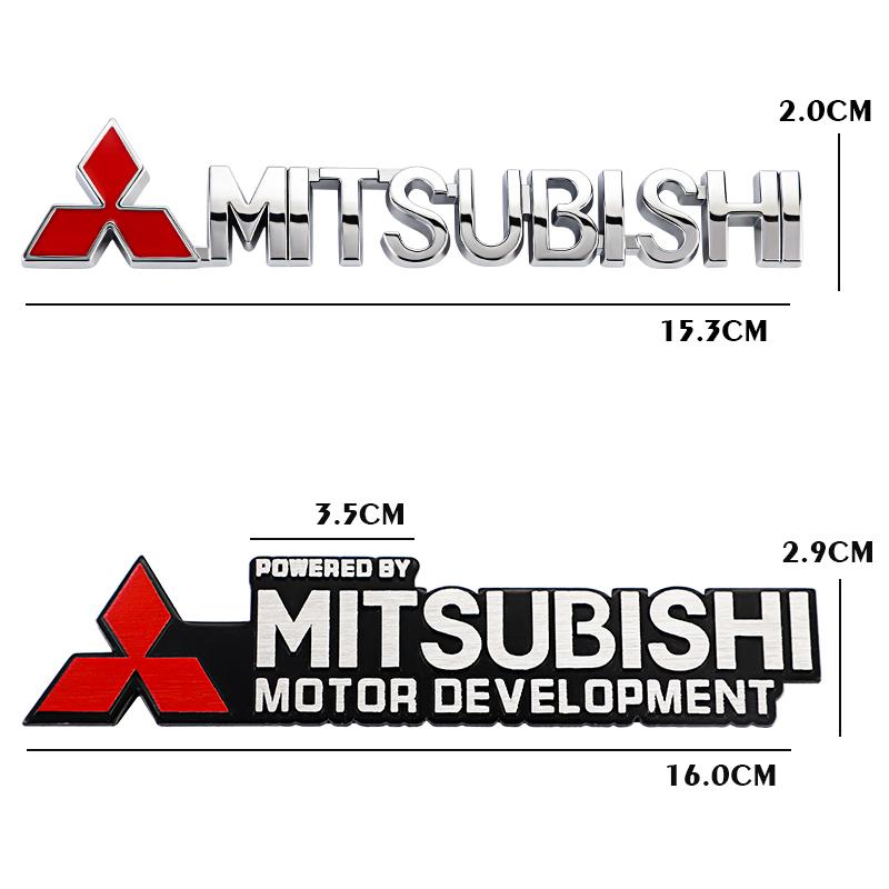 Stylizacja Samochodu 3D Metalowy Chromowany Naklejka Bagażnik Samochodu Odznaka Emblemat Dla Mitsubishi Lancer ASX Mirage Pajero-Sport Xpander Attrage L200
