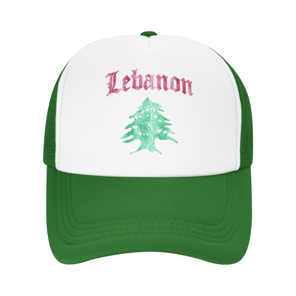 Lebanese Flag of Lebanon Mesh Baseball Caps Unisex Outdoor Sun Hat Hats Breathable Summer Trucker Caps