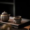 Manual Retro Gold-plated Iron Glaze Dunhuang Cup Tea Cup Master Cup Ancient Early-fired Handmade Ceramics Tea Cup Kung Fu Tea