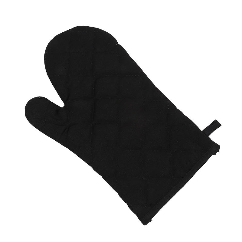 1PC Heat Resistant Oven Mitts Kitchen Gloves Microwave Safe Long Anti Scalding Cloth Mittens For Cooking Baking Solid Color Protective Gear