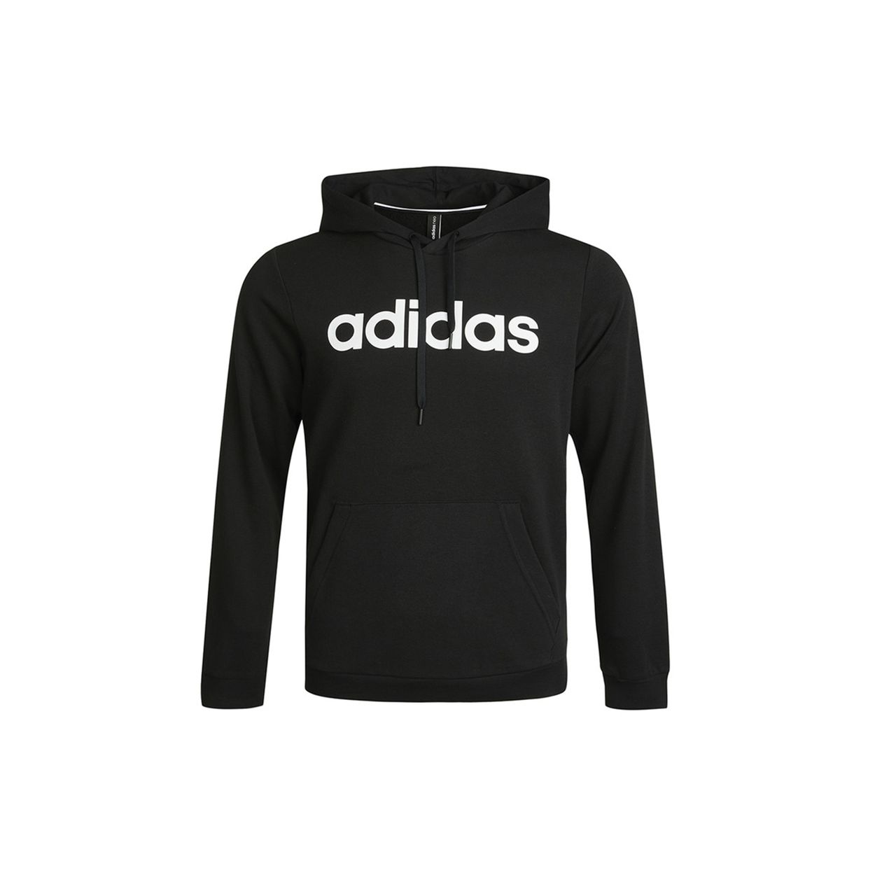 adidas Men s Black Hoodie with Large White Logo Print GP4875 M