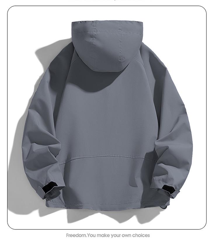 Men's Windproof Outdoor Color Block Casual Jacket - Spring/Autumn Fashionable Windbreaker
