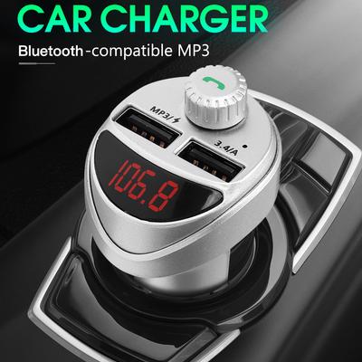 Car Charger FM Transmitter Bluetooth MP3 Player Car Audio USB Car Charger Adapter TF Card Car Kit 3.4A Dual Fast Phone Charger