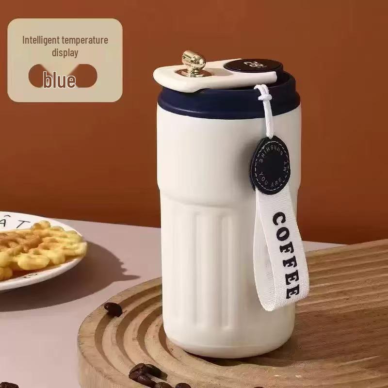 450ml Stainless Steel Thermos Cup with Smart Temperature Display, Portable, Leak-Proof, Corrosion Resistant, High-Quality Travel Coffee Mug