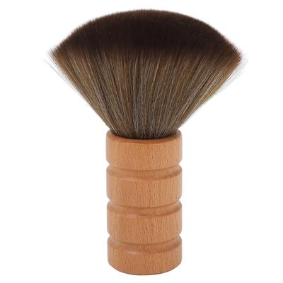Brocha de Afeitar para Hombre con Mango de Madera Nylon Eliminación de Pelos Rotos Brocha Flexible para Espumar Afeitar