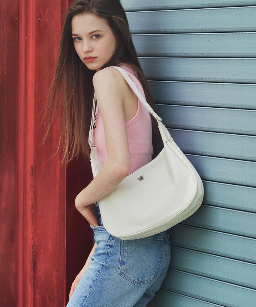 Trm Trm Recycled Big Slime Nylon Hobo Bag Ivory