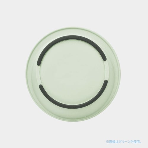 Skater Easy-Scoop Plate, Wood Grain Cream, Durable Plastic, Biomass-Based, Microwave and Dishwasher Safe, NPLS2B-A