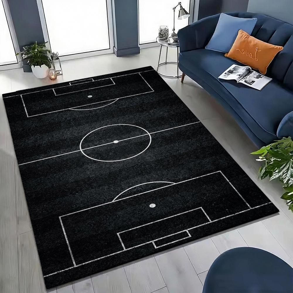 Soccer Ball Water Splash Print Theme Rug Soft Texture Nonslip Carpet For Hallway Balcony Study Home Party Decor Christmas Gift