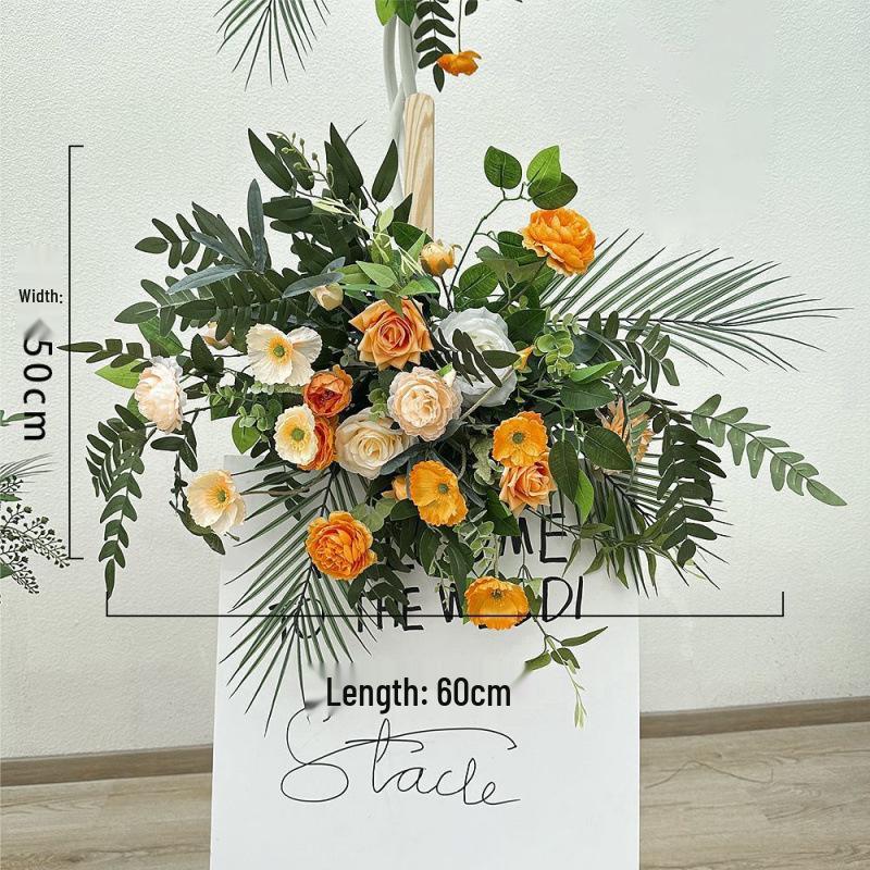 Large Silk Flower Arrangement for Wedding Aisle Decoration