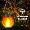 Dancing Flame Lantern Solar Garden Light Waterproof Flickering Flame Lantern USB And Solar Charging Outdoor Light for Porch Yard Patio Decor