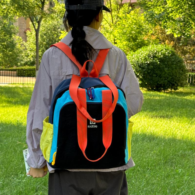 Schoolbag1011 Colorful Fashion Backpack Large Capacity Lightweight Travel Backpack Student School Bag Going Out Commuter Sports Bag