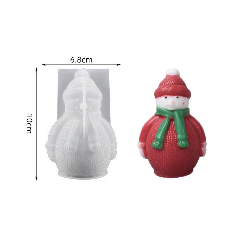 

3D Милый Рождественский Снеговик Ароматическая Свеча Силиконовая Форма DIY Смола Гипс Форма Гипсовая Глина Форма Домашний Фестивальный Декор Украшение