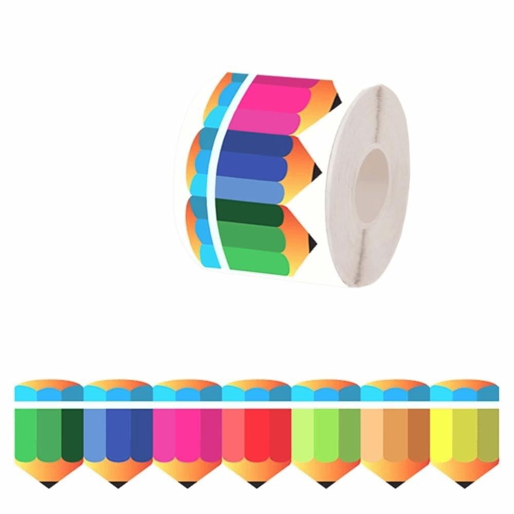 1Roll Creative Self Adhesive Chalkboard Board Border Pencil Paper Border Paper DIY 7cm Border Classroom Decors Handmade Crafts