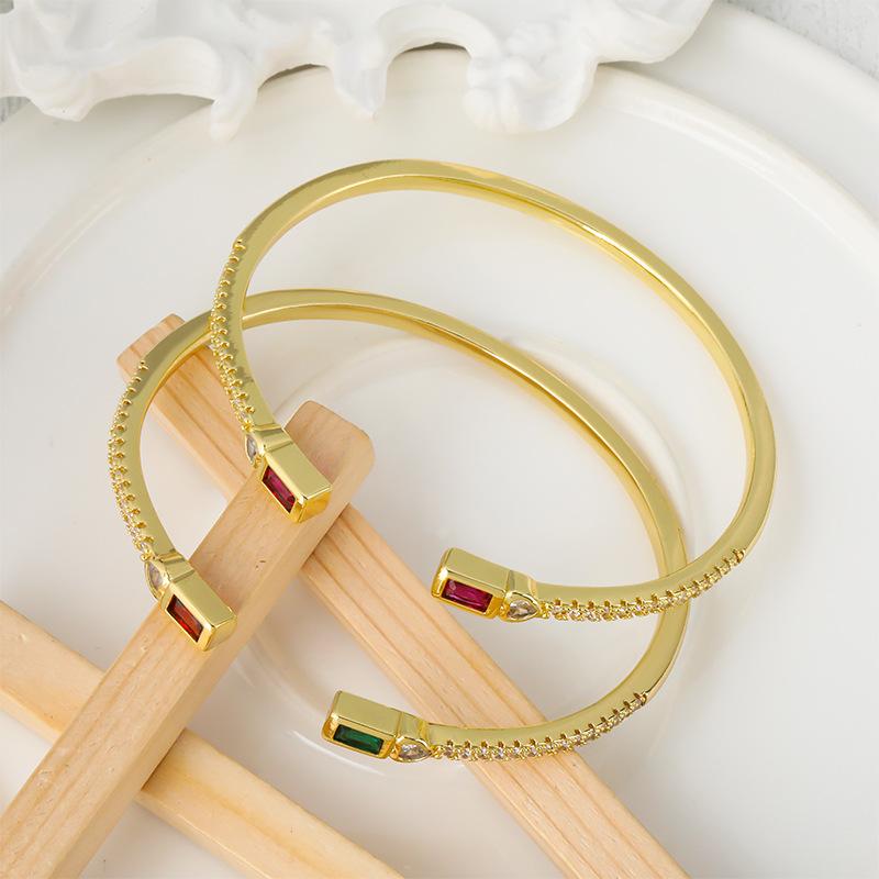Open Bracelet Trend Ins Yellow Zircon Bracelet Temperament Korean Style Simple Banquet Hand Jewelry Gift