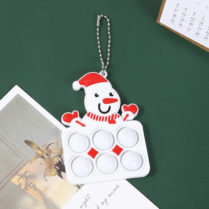 

Toys Christmas Decompression Toy Keychain Santa Claus Pendant Xmas Child Gift Red White