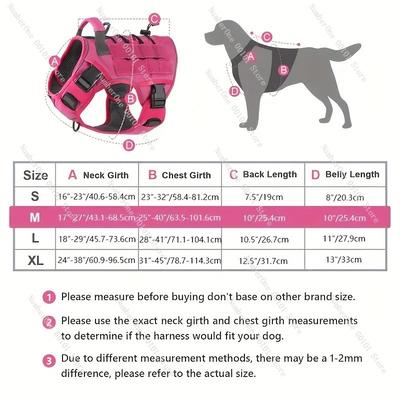 New Dog Outdoor Vest, Water-resistant Chest and Back Strap, Medium and Large Dogs, German Shepherd & Border Collie Military Vest