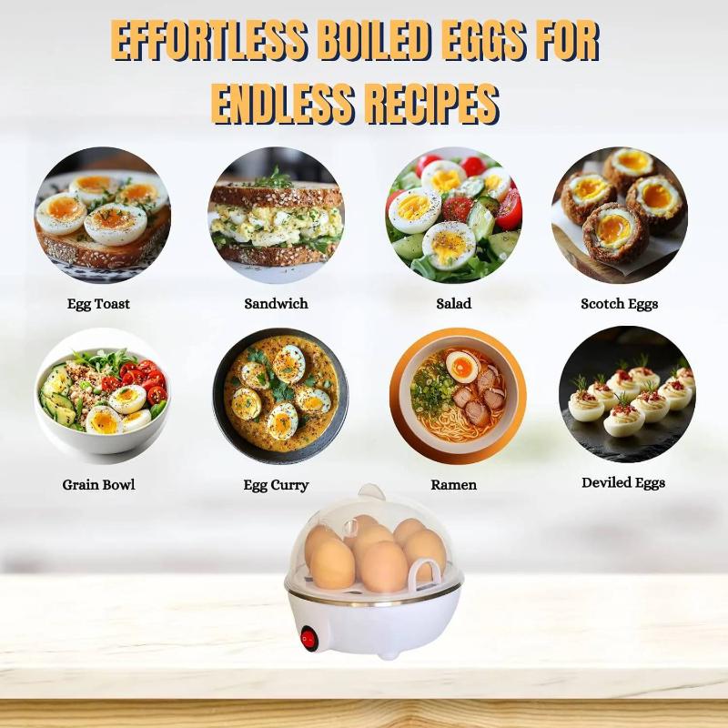 Electric Egg Boiler Multifunctional Breakfast Cooking Machine Mini Egg Steamer Poacher Kitchen Accessory