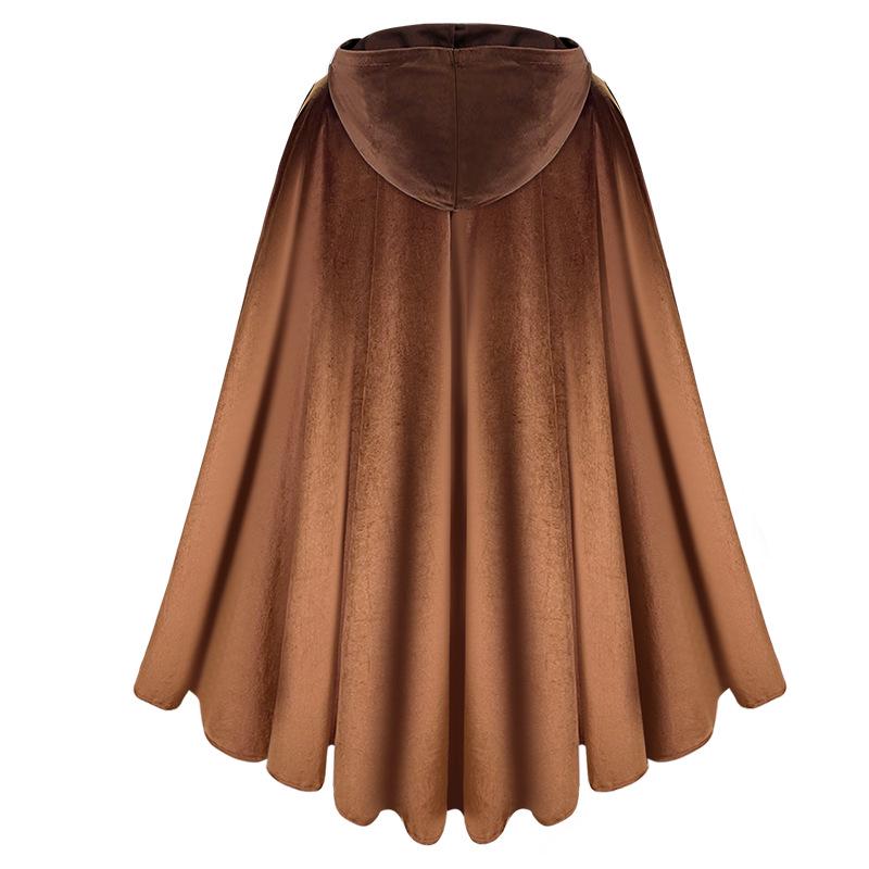 Medieval Suede Velvet Warrior Cloak Costume