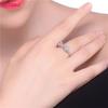 Sparkling 925 Sterling Silver Color Wedding Rings for Women Cubic Zircon Crystal Bowknot Fashion Engagement Ring