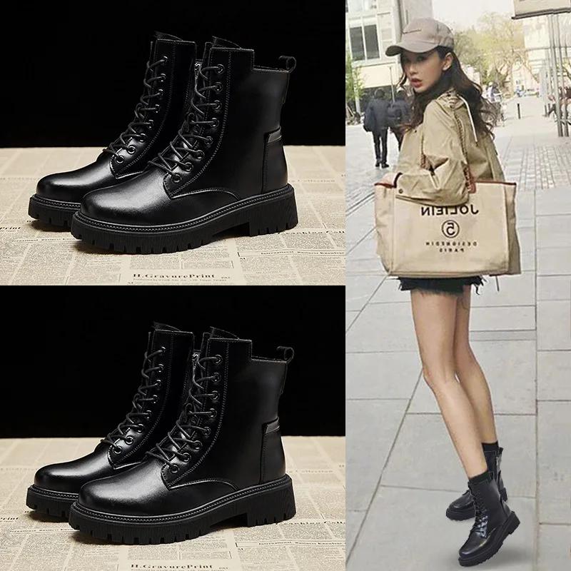 Winter Shoes Boots Women Large Size Dropshipping Non-Slip Women'S Snow Boots Genuine Leather Warm Women'S Ankle Boots