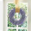 18 Inch Artificial Lavender Wreath for Front Door Summer Spring Purple Lavender Floral Wreath for Outdoor Indoor Wall Home Farmhouse Wedding Decor