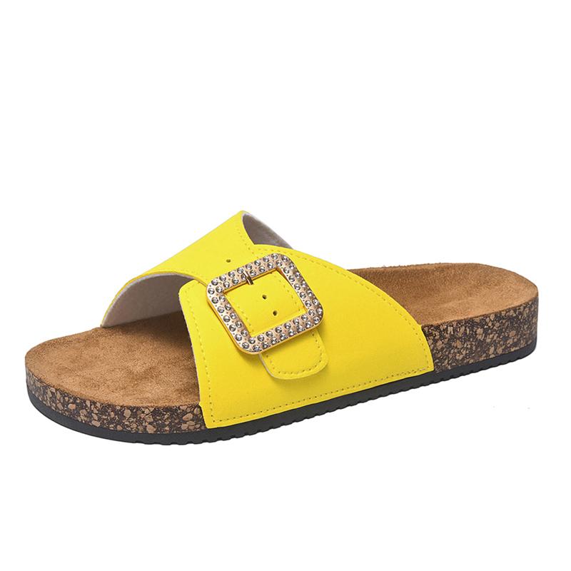 

Womens Sandals Comfortable Beach Essentials Sandias Original Brik Flat Sandals with Cork Footbed Open Toe Slides Plus Size 36
