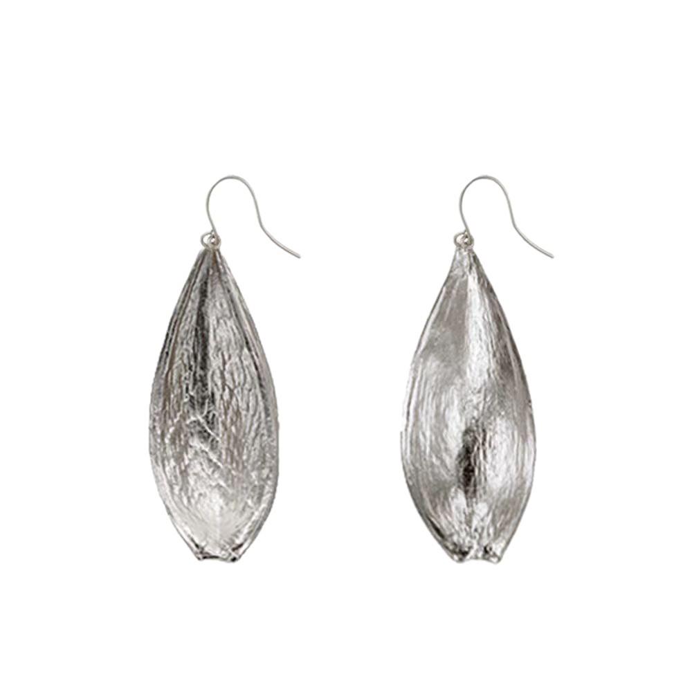 Customized Elegant Double-Sided Leaf Pendant Necklace - Versatile Textured Sweater Chain