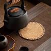 8/10/13/16cm Bristle Tea Coaster Round Handmade Household Anti-scalding Insulated Table Mat Thermal Pad Tea Ceremony Accessories