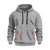Men's Couple Streamer Hoodie with Contrasting Color Pockets Loose and Versatile Long-sleeved Sweatshirt