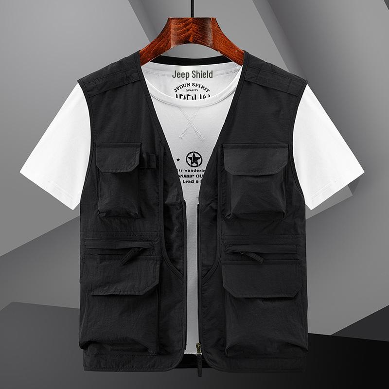 Quick-Dry Multi-Pocket Outdoor Vest for Photography, Fishing, and Mountaineering