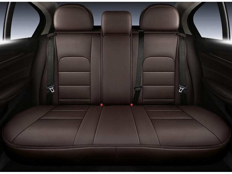 Genuine Leather Car Seat Cushion for 2015-2016 Ford Hatchback/Sedan - Full Wrap Design