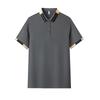 2025 New Men's Business Casual Short Sleeved Shirt Solid Color Polo Shirt Fashionable Breathable Comfortable Versatile Top