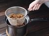 Kakusei 18cm Deep Saucepan with Gas Stove Glass Stainless Shikisai Silver Colander, Compatible, Lightweight, Lid, Steel, Rust-Resistant, (FSC-05)