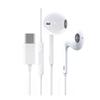 Type C Kablede Øretelefoner For iPhone 15 Pro Max In-Ear Hodetelefon Med Mikrofon For Sumsung Onepuls Xiaomi Redmi Huawei USB C Musikkørepropper