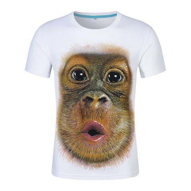 Spectacled Monkey T Shirt Men 3d Prined T-Shirt Short Sleeve O-Neck Fashion Hip Hop Summer Casual