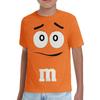 Fun Casual and Fashionable Tee M&M Chocolate Bean 3D Printing Children T-shirt Comic Kids Summer Boys/girls Crew Neck Soft Tees