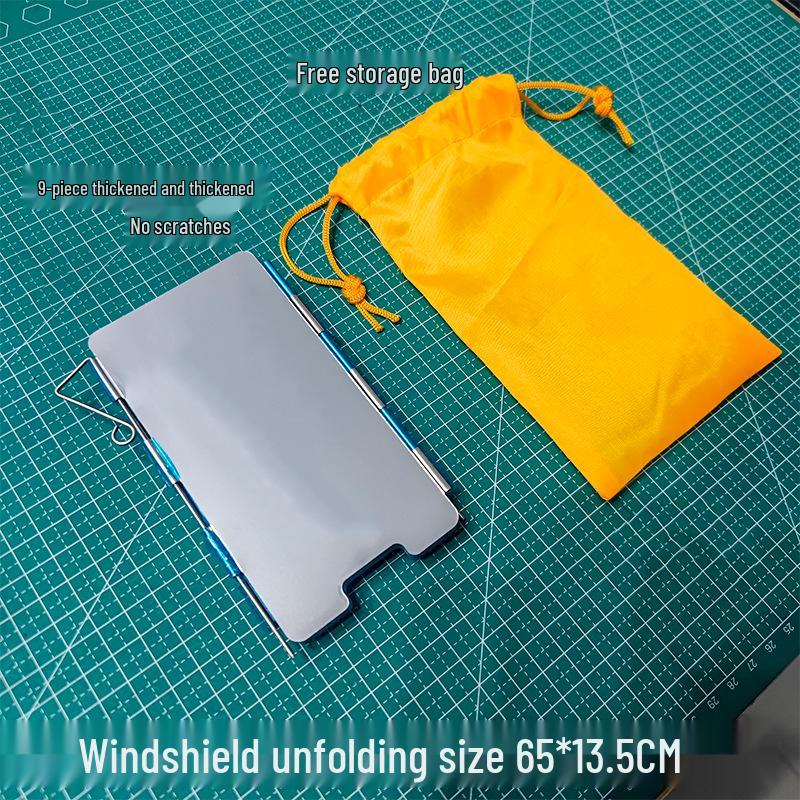 10-Piece Ultra-Light Aluminum Camping Stove Windscreen with Pins and Bag