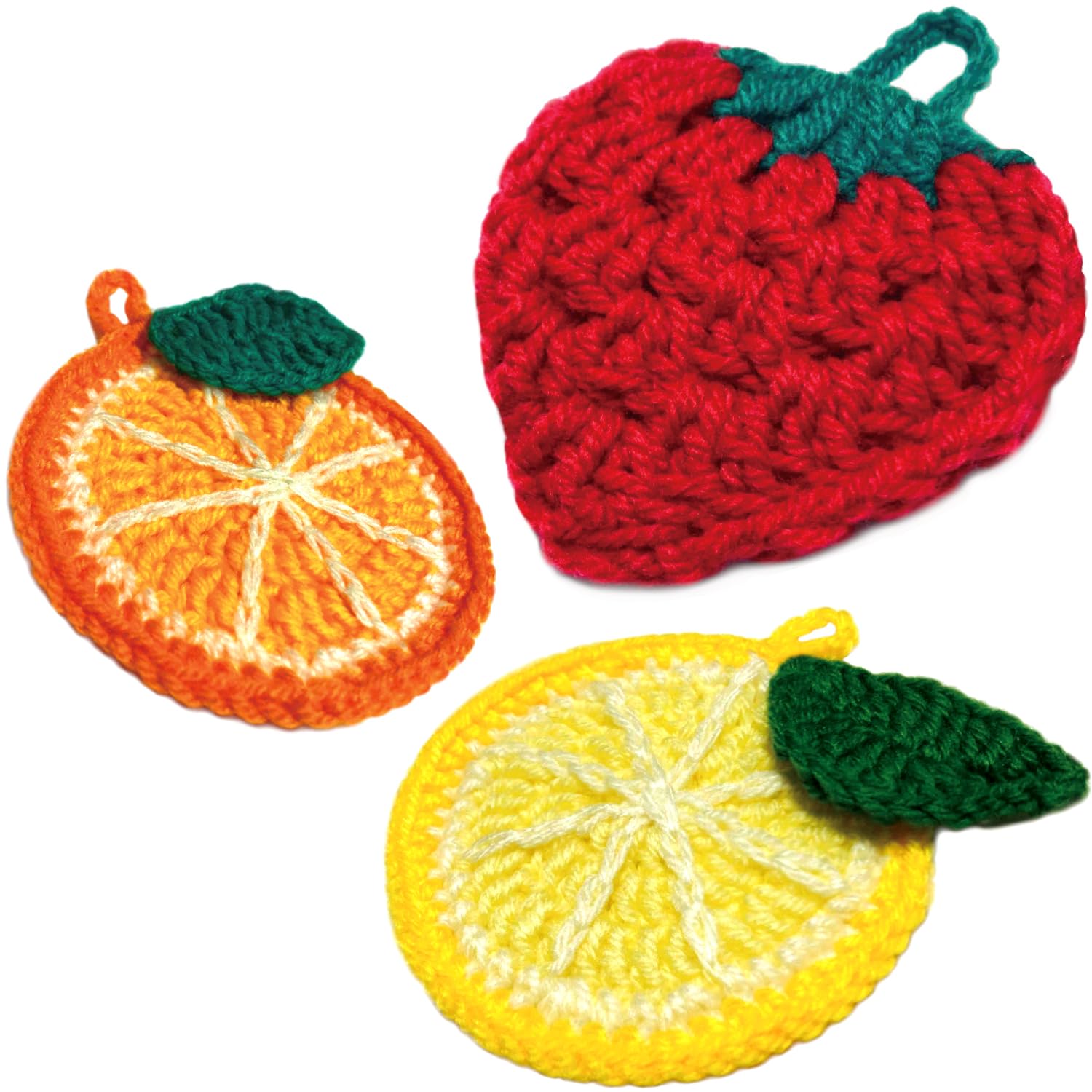 

Милые акриловые скраберы для фруктов, Экологичные, Дизайн клубники, лимона и апельсина, Набор из 3 штук с ручками-губками, Идеальный подарок для женщин