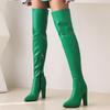 Fashion Over the Knee High Boots Women Shoes 2024 Winter Point Thigh High Boot Sexy Blue Green Party Dance Shoe Lady Big Size 48