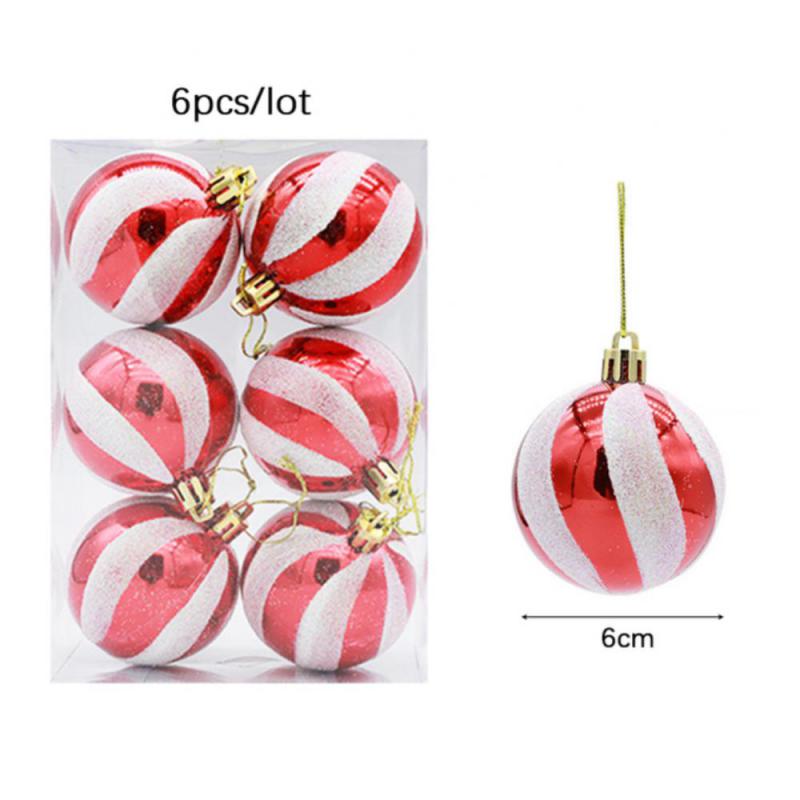 New Christmas Tree Pendant Red Star Candy Snowflake Xmas Ball Ornament New Year 2025 Home Decoration Noel Gift Navidad 2024
