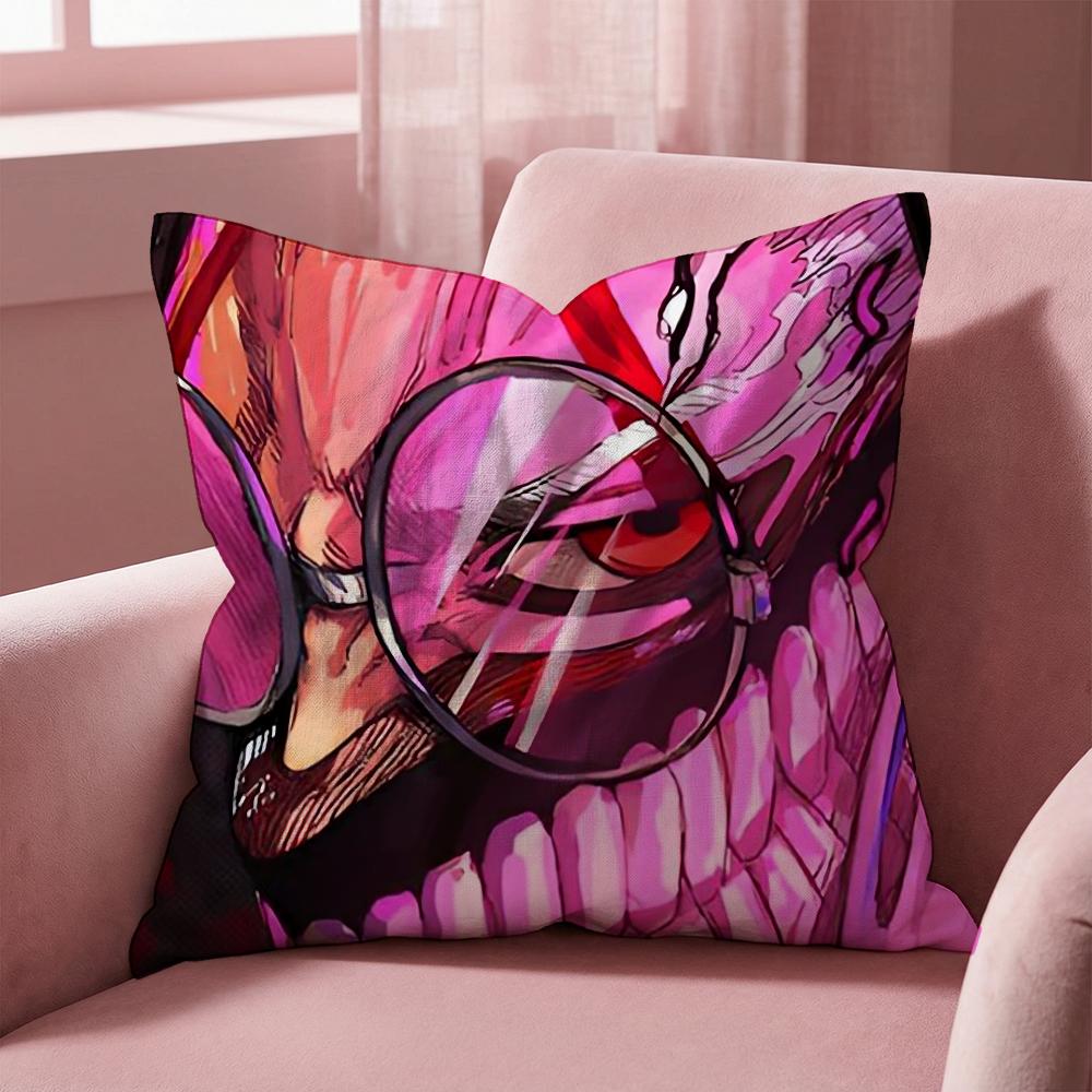 Anime D-Dandadan Cushion Cover Multi-Scene Pillow Cover for Home & Car - Reversible, Soft & Durable for Daily Use