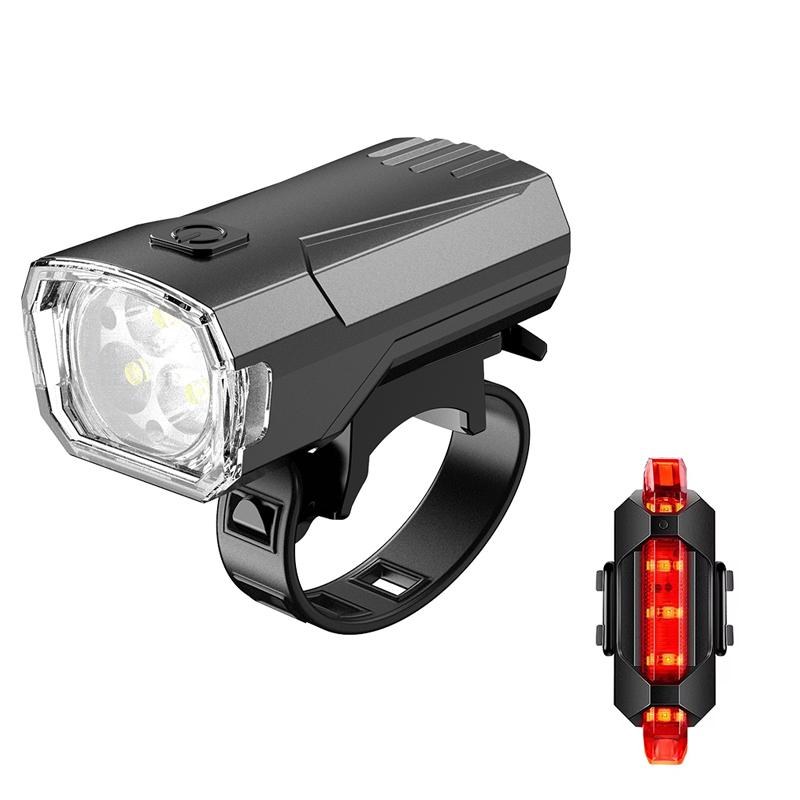 Phare Vélo Solaire USB Rechargeable 120° + Klaxon Puissant – Lampe Torche Polyvalente Pour Vélo, Scooter, Cyclisme Nuit