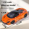 Boxed 1/32 Alloy Die-cast McLaren 720S Car Model, Children's Toy Car with Sound and Light, Desktop Decoration Ornaments for Boys Gifts