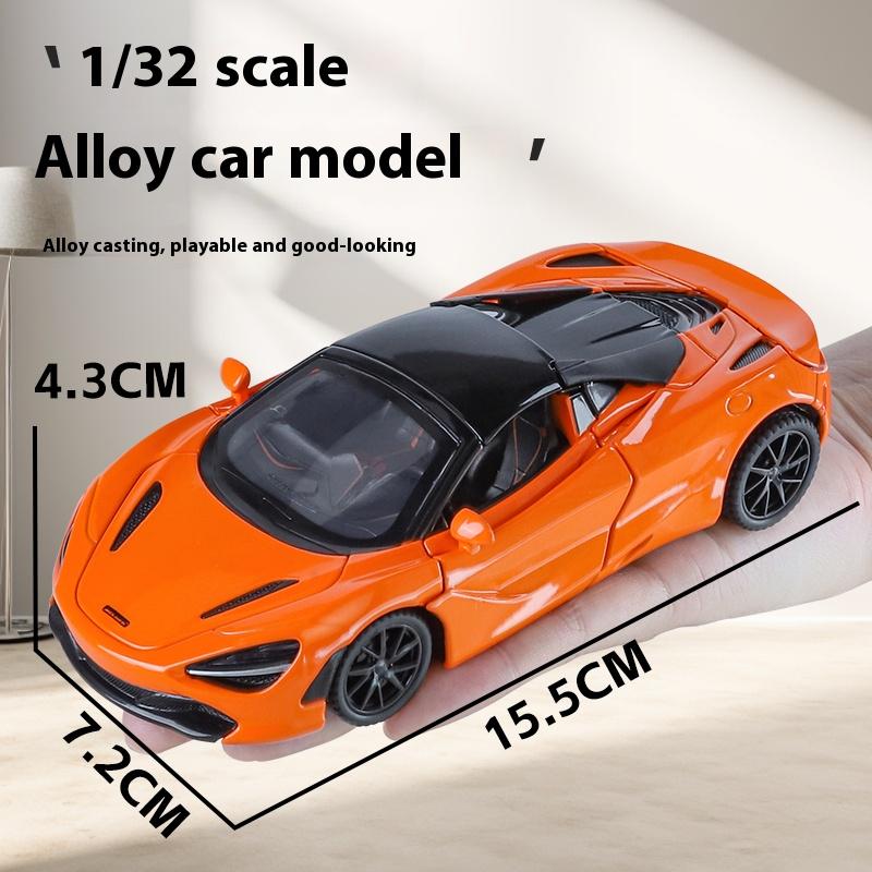 Boxed 1/32 Alloy Die-cast McLaren 720S Car Model, Children's Toy Car with Sound and Light, Desktop Decoration Ornaments for Boys Gifts