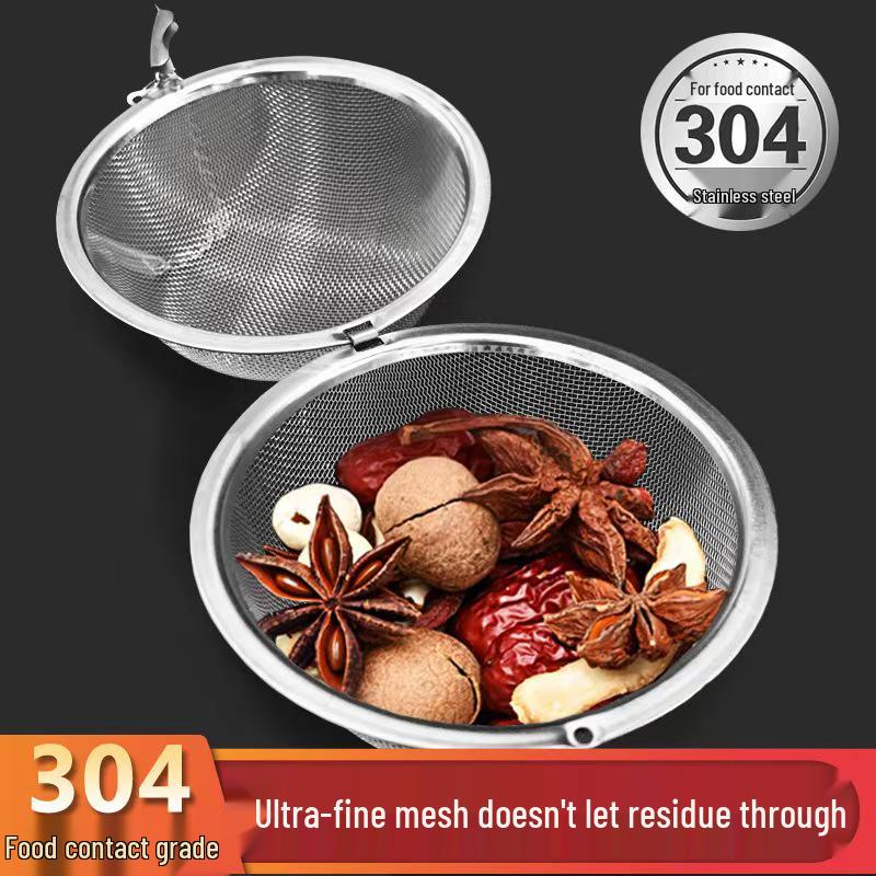 Stainless Steel Spice Ball for Soup and Hot Pot Seasoning with Tea and Meat Flavor Filter