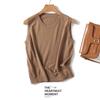 Classic Durable Machine-Washable 100% Wool Knit Camisole: Super Fine Spring/Summer Inner Wear White Tank Top