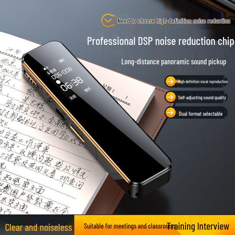 

HD Noise-Reduction Voice Recorder with Long Standby for Students & Meetings No Memory [Requires Own Card]