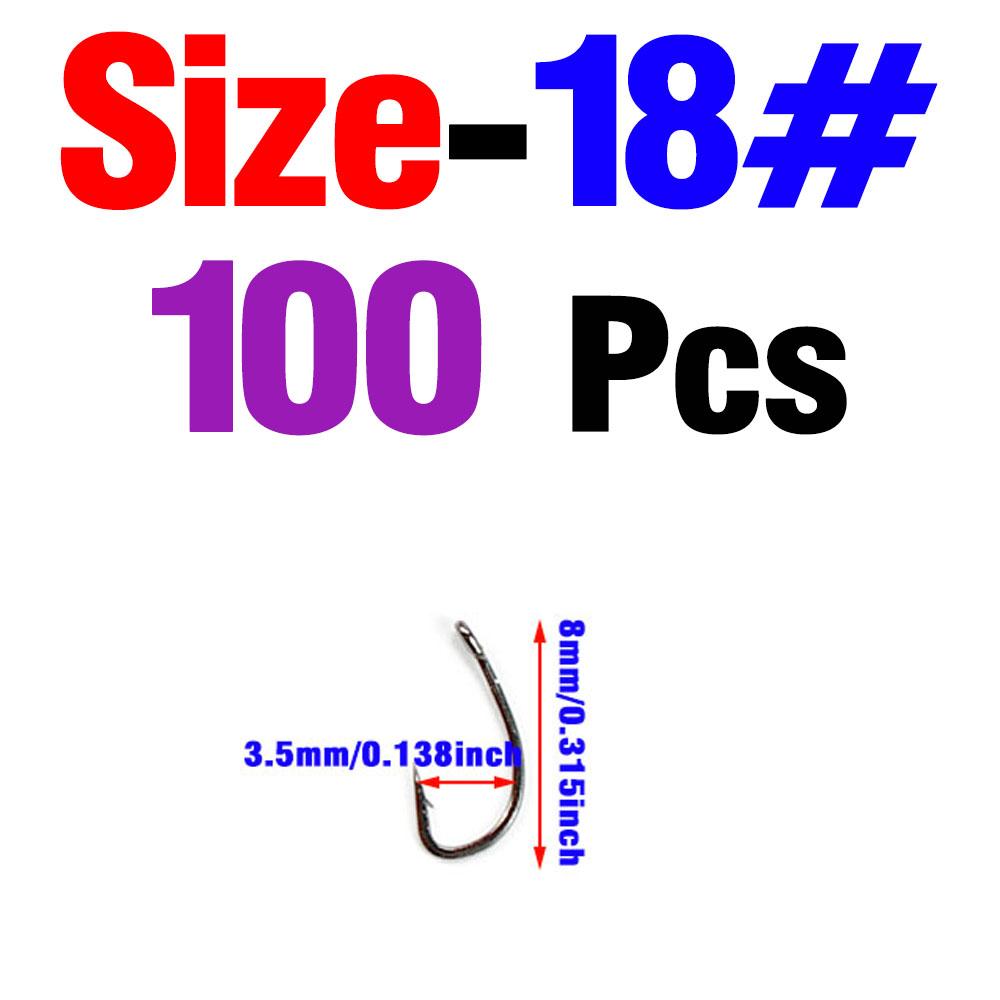 100Pcs Carp Fishing High Carbon Steel Barbed Curved Nymphs Scuds Pupa Fly Tying Hook For Tying Trout Bass Perch Fishing Lure