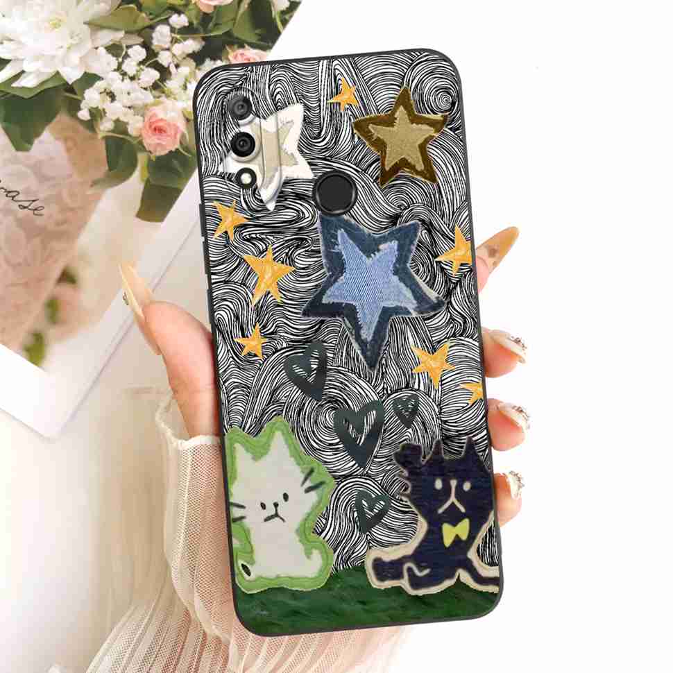 

Phone Case For Huawei Y7 2019/Y7 Prime 2019 Soft Case Solid Color Back Cover Cute Funny Animal Bumper DUB-LX1 DUB-LX3 Capa Huawei Y7 2019